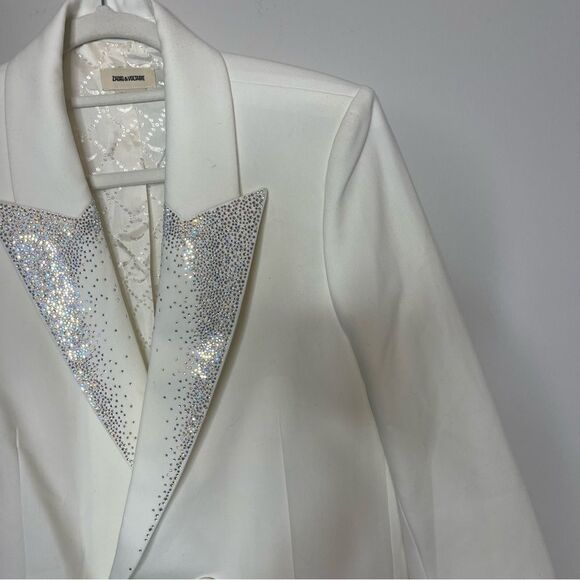 Zadig&Voltaire Visit Rhinestone Lapel Blazer NWT - Picture 9 of 13